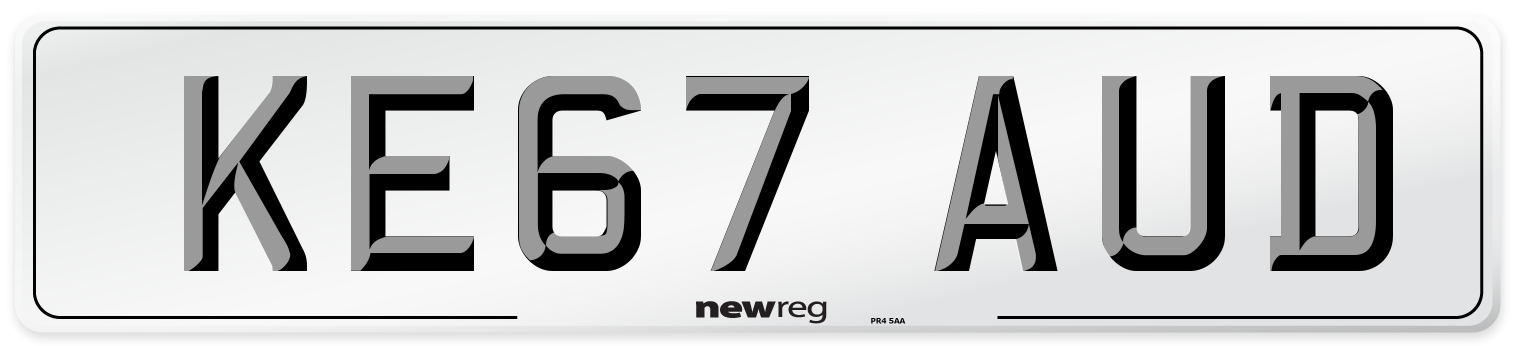 KE67 AUD Number Plate from New Reg